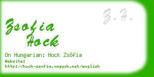 zsofia hock business card