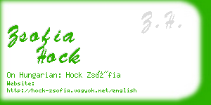 zsofia hock business card